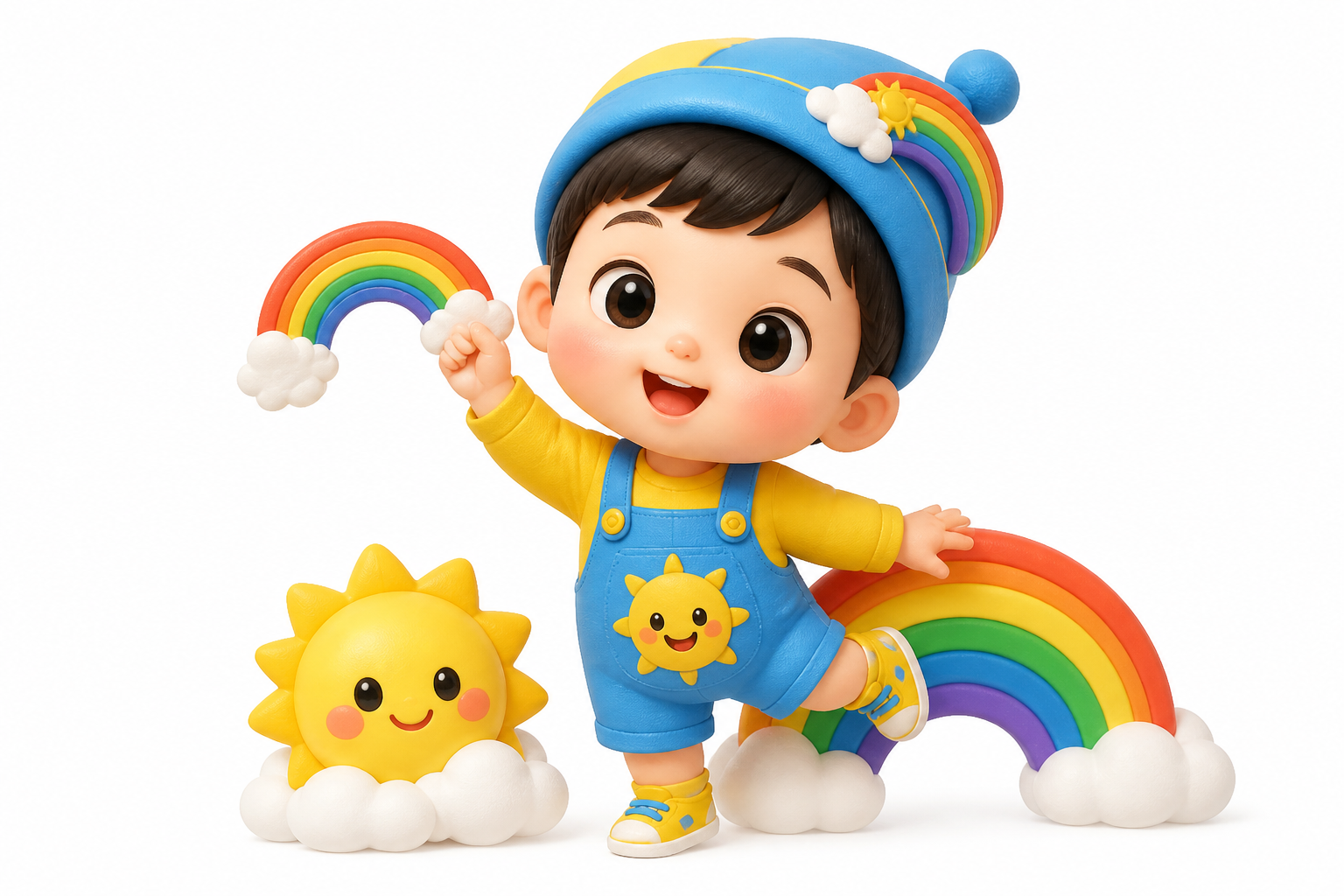 Bé trai mầm non Cầu Vồng